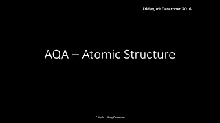 AQA 11 Atomic Structure REVISION [upl. by Audun]