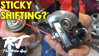 How To DiagnoseRepair StiffSticky Shifting On A Bike [upl. by Adaval]