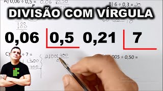 DIVISÃO COM VÍRGULA  EM 2 PASSOS MACETE [upl. by Gannes]