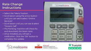 Neopost  Quadient IS200 Series Rate Change Update Instructions [upl. by Irol]