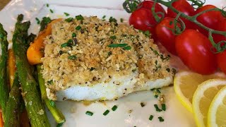 Parmesan Crusted Baked Cod  Easy Fish Recipes [upl. by Varin637]