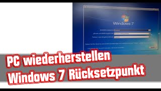 PC wiederherstellen Windows 7 Wiederherstellungspunkt setzen [upl. by Jacobina]