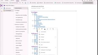 OneNote  Inhaltsverzeichnis erstellen [upl. by Ased]