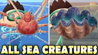 🦐 ALL 40 SEA CREATURES amp How To find Them In Animal Crossing New Horizons Northern amp Southern [upl. by Shelton]