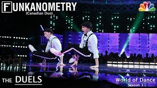 Funkanometry Canadian Duo Performs quotBetta Watch Yo Selfquot  The Duels  World of Dance Season 3 [upl. by Aramenta553]