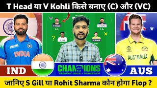 IND vs AUS Match Prediction  India vs Australia Semifinal Match Prediction Champion Trophy2025 [upl. by Esorrebma]