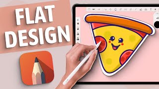 Clean Flat Design In Autodesk Sketchbook  Tutorial For Beginners [upl. by Dnomar]