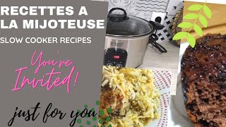 2 RECETTES A LA MIJOTEUSE FACILES ET PRATIQUES 2 SLOW COOKER RECIPES [upl. by Irama41]