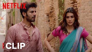 Kartik Aaryan amp Kriti Sanon Confront Pankaj Tripathi  Luka Chuppi  Netflix India [upl. by Eicnan228]