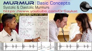 Murmur  Basic Concepts  Systolic amp Diastolic Murmurs  Dr Saykat [upl. by Jerrylee790]