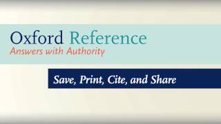 How to Use Oxford Reference [upl. by Edra]