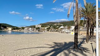 Paguera Mallorca im Januar ☀️☀️ Strand  Promenade  Bars  Aktuell ⏰Rundgang vom 1412022 [upl. by Nimzay]