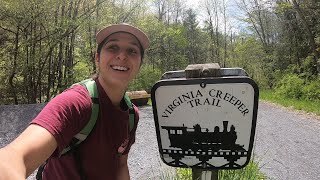 Virginia Creeper Trail Whitetop to Damascus 17 Miles VLOG [upl. by Ardisj]