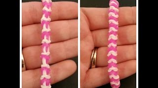 New quot Tight Ropequot Rainbow Loom BraceletHow To Tutorial [upl. by Wheelwright]