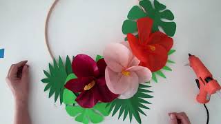 DIY Tropical Paper Flowers Learn StepbyStep HowTo in Minutes [upl. by Eugine]