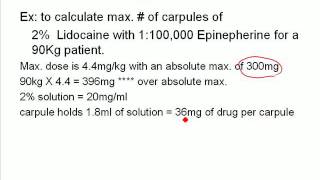 Calculating Maximum Doses of Anesthetic [upl. by Nothgiel701]