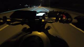 MT09 Night Ride Sc Project CRT [upl. by Nohtanoj227]