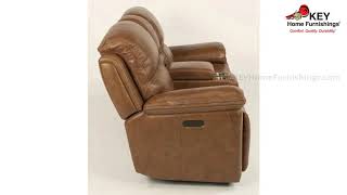 Flexsteel Fenwick Leather Power Reclining Loveseat with Console 1659 64PH  KEY Home [upl. by Nylrahc]