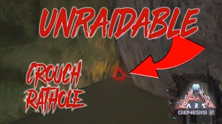 INSANE Crouch Rathole on Genesis 2  Ark Survival Evolved  Unraidable [upl. by Prentice965]