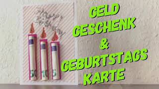 Geldgeschenke basteln  Geburtstagskarten selbermachen  kreativ verschenken DIY  Tutorial [upl. by Grider]