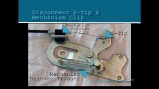 How To Install Repair or Replace a DPull DRing and Flapper Style Recliner Handle and Cable [upl. by Obellia865]