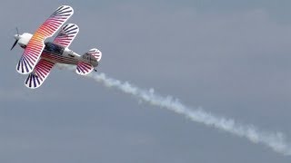 SMOKE ON Christen Eagle II flyby and landing at Airfield Spitzerberg  DEHPP [upl. by Parent]