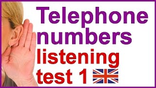 Telephone number listening practice in English [upl. by Skipp]