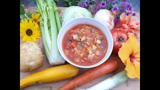 Comment faire une soupe aux légumes recette vegan [upl. by Shaine]