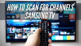 How To Scan for Channels on Samsung TV [upl. by Eseilanna]