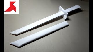 DIY  How to make the SAMURAI SWORD with a scabbard from A4 paper [upl. by Nref]