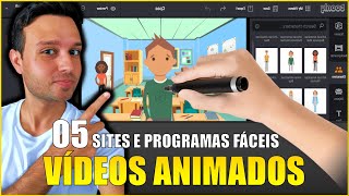 5 Sites e Programas Mais Fáceis para CRIAR VÍDEOS ANIMADOS ONLINE [upl. by Maag220]