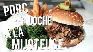 CUISINE FACILE ÉPISODE 02  Recette de porc effiloché à la mijoteuse [upl. by Akeyla486]