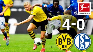 Borussia Dortmund vs FC Schalke 04 I 40 I Haaland Guerreiro amp Hazard Goals in Revierderby Win [upl. by Ahseikan]