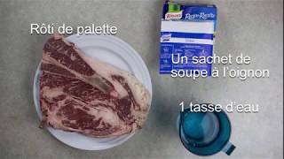 Les Recettes du Cooke  Rôti de palette mijoteuse [upl. by Neddy]