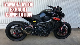 Yamaha Mt09 Exhaust Compilation [upl. by Arlene380]