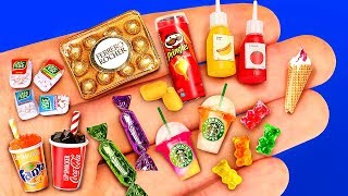 24 DIY MINIATURE FOOD REALISTIC HACKS AND CRAFTS [upl. by Akemihs634]