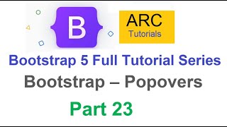 Bootstrap 5 Tutorial For Beginners 23  Bootstrap Popovers Tutorial [upl. by Enail609]