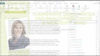 Nummerierte Überschriften und Inhaltsverzeichnisse in Microsoft Word [upl. by Ayad]