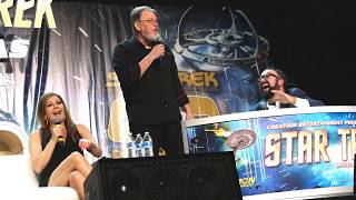 Jonathan Frakes and Marina Sirtis at Star Trek Las Vegas  8318 [upl. by Ailhad]