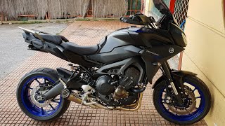 Yamaha Tracer 900 MT09 BeforeAfter SC Project Exhaust Sound [upl. by Christabella]