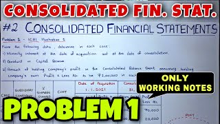 2 Consolidated Financial Statements  Problem 1  CA INTER  By Saheb Academy [upl. by Kessler]