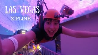 Downtown Las Vegas Zipline  Slotzilla [upl. by Llegna9]