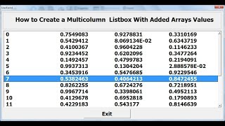 How to Create a Multi Column ListBox With Added Arrays Value in Excel Using VBA [upl. by Culberson643]