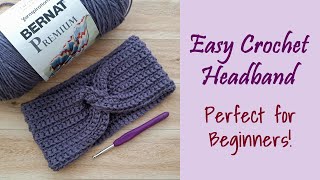 CROCHET Super Easy Headband for Beginners [upl. by Kaya885]