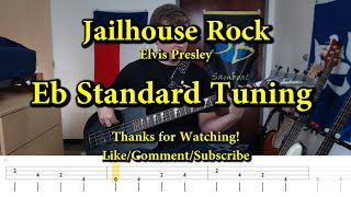 Jailhouse Rock  Elvis Presley Bass Cover with Tabs [upl. by Scribner]