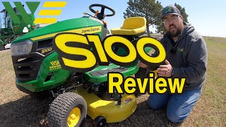 2021 John Deere S100 Riding Mower Review and Walkaround [upl. by Chaworth]