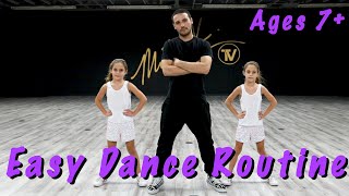 Easy Dance Routine  Hip Hop Dance Tutorial AGES 7  MihranTV [upl. by Schrader]