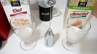 Oat Milk vs Almond Milk part 2 Frothing Test [upl. by Dincolo772]