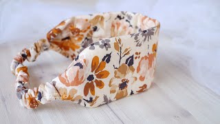 Simple Headband for Beginners  DIY Headband from Scrap Fabric [upl. by Paske368]