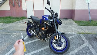 2020 Yamaha MT09 Exhaust Walkaround Test Ride and Review [upl. by Akimak848]